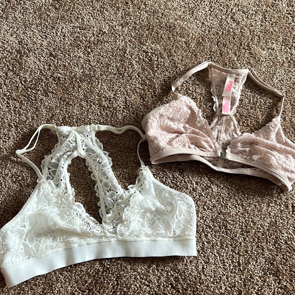 Two pairs of bralettes